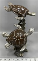 12” sea turtle sculpture