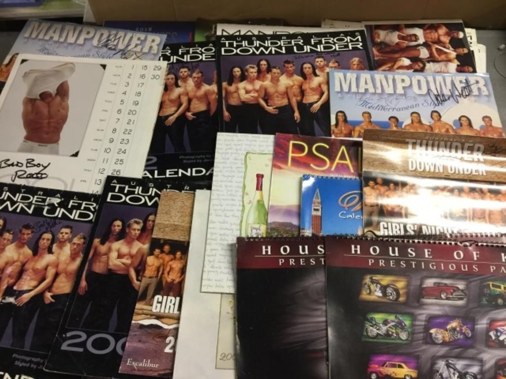 THUNDER FROM DOWN UNDER AUTOGRAPHED CALENDARS &
