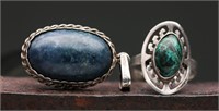 Sterling Silver Turquoise & Lapis Jewelry 10.24g