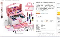 PERRYHOME Kids Makeup Kit for Girl 35 Pcs