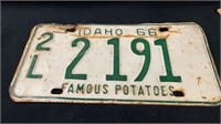 Idaho 66 license plate