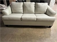 FM4003 Cream Leather Sofa