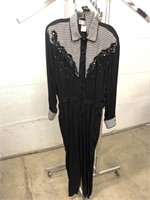 Pant suit with rhinestones size 16 with belt