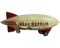 Graf Zepplin Yellow Cast Iron Vintage Blimp