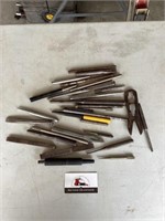 Metal Chisels with Miscellaneous tools