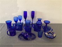 Vintage Sapphire Cobalt Blue Glass