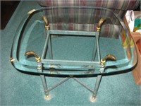 BEVELLED GLASS TOP END TABLE