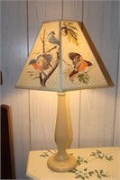 Lamp with Bird Shade. Goose Wreath and 4 Framed