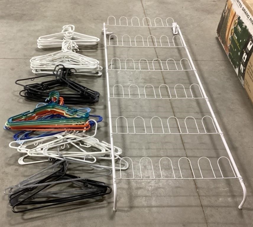 Metal shoe rack-22.5 x 60 w/ lot of