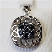 $200, S.Silver Sapphire Pendant