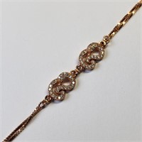 $200, Rose Gold Plated S.Silver CZs Bracelet