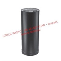 6" x 48" DVL Double-Wall Black Stove Pipe