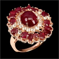 Natural Pigeon Blood Red Ruby Ring