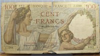 1939 French banknote