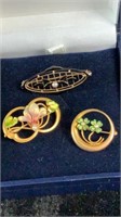 14k & 10k Gold and Enamel Jewelry Pins