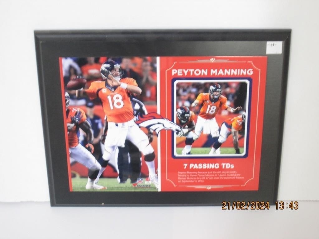 June 2024 Football Collectibles - Manning, Broncos