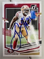 49ers Tashaun Gipson Signed Card with COA