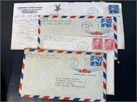Vintage Navy airmail letters. USS Duval.