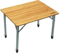 Camco Bamboo Folding Table with Aluminum Legs