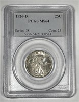 1926-D Standing Liberty Silver Quarter PCGS MS64