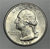 1935 Washington Silver Quarter Uncirculated BU