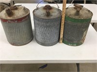 Galvanized fuel cans