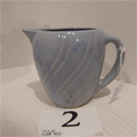 BLUE STONEWARE PITCHER MADE IN USA 5 IN