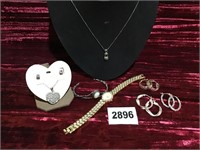 Sterling Lot - Necklace w/ Pendent, Earrings,