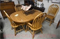 Oak Kitchen Table & Chairs: