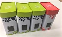 4 New Steeped Tea Tins