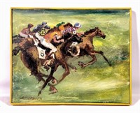 Painting - G. Sullivan - Horse Race, 16" x 20"