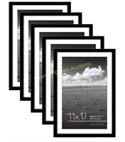 Poster Frames 11x17 Black Set of 5, Picture Frames