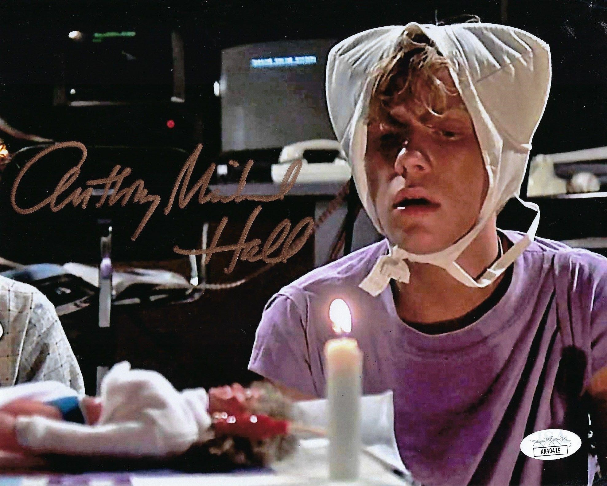 Weird Science Anthony Michael Hall signed movie ph