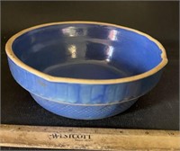 BLUE CLAY POTTERY MIXING BOWL-APPROX. 7"