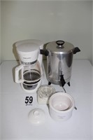 (2) Coffee Containers & Crockpot