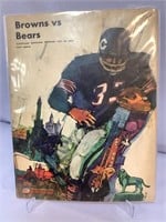 Browns vs Bears Oct 22 1967 program