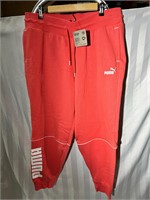 New Womens Puma red joggers sz XL