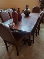 Wood Table W/6 Chairs