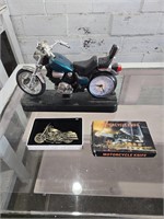 Motorcycle clock and knife