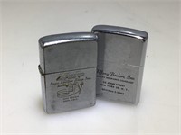 Pair of Vintage Zippo Lighters 1955-1979 Stamp