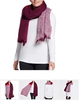 DSG Women's Color Blocked Scarf one size Dark Burg