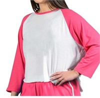 Soffe Junior Plus Size Baseball Crop Tee PIXIE 2X