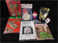 lot of Christmas ornaments and crafts