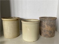 3 Antique stoneware crocks