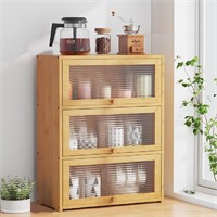 TrueyEssence 2-Tier Bamboo Kitchen Pantry Storage