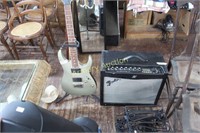 IBANEZ ELECTRIC GUITAR AND FENDER AMP - NOT STAND