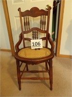 Cane Bottom Spindle Back Chair