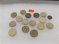 Huge Lot of Vintage Tax Tokens Mixed