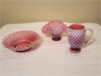 Hobnail Cranberry Glassware