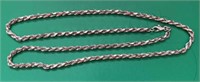 24" Sterling Silver Rope Twist Necklace